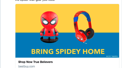 Best Buy 'Bring Spidey Home' Twitter Update